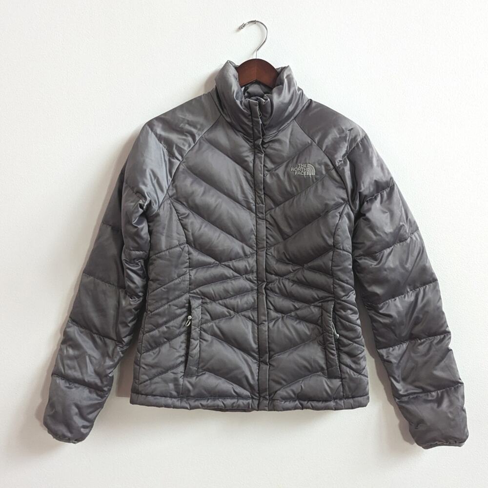 The North Face Puffer Coat Small Womens 550 Goose Down Silver